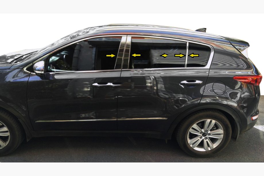 Kia Sportage 2015-2021 Edelstahl Türsäulen Zierleisten Foto 1