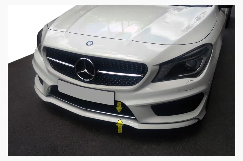 Mercedes CLA C117 2013-2019 Zierleiste für Stoßstangengrill (Edelstahl) Image