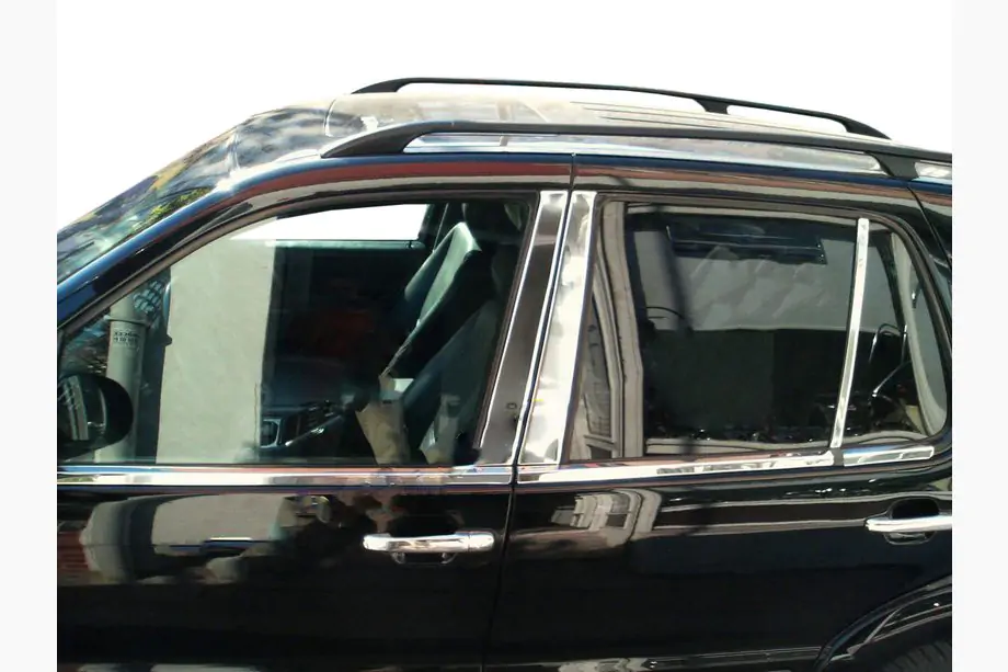 Mercedes ML W163 1997-2005 Edelstahl Türsäulen Zierleisten (6 Stk) Image