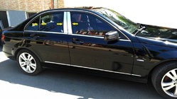 Mercedes C-class W204 2007-2015 Edelstahl Säulenabdeckungen Foto 1