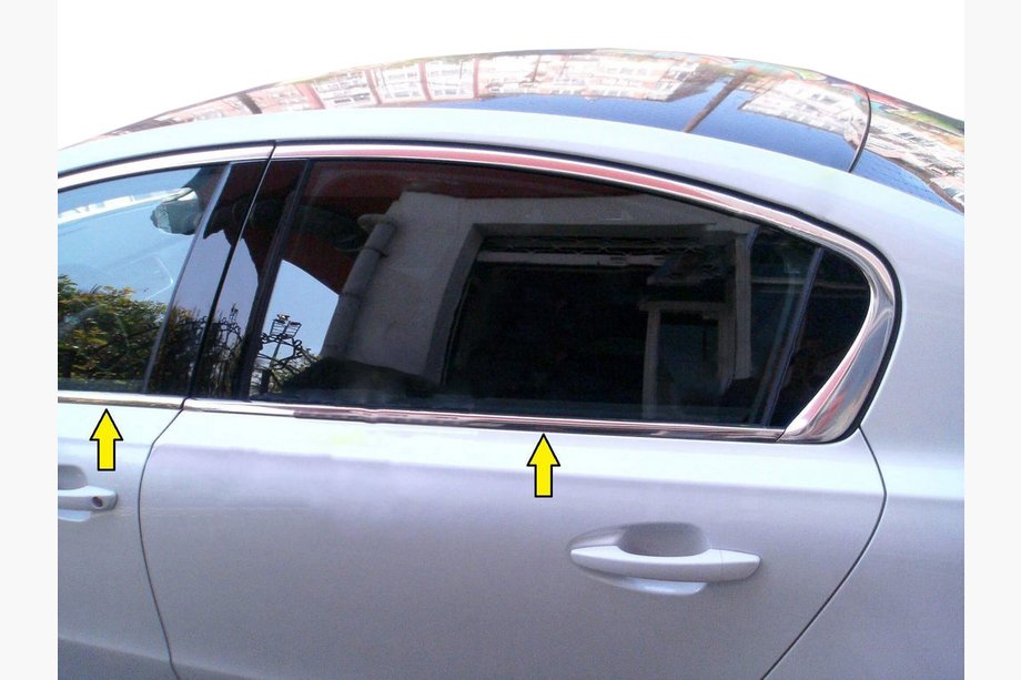 Peugeot 508 2010-2018 Fensterunterkante Chromleisten (Sedan, Edelstahl) Image