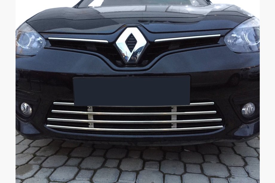 Renault Fluence 2009-2016 Einteiliger Stoßstangengrill (2013-2016, Edelstahl) Image