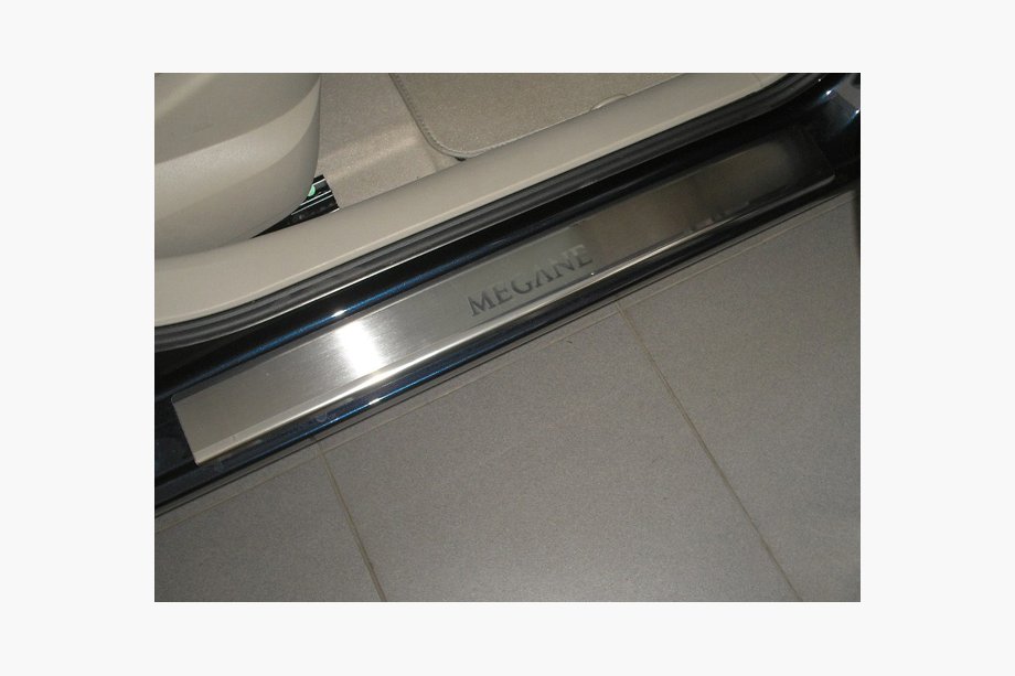 Renault Megane II 2004-2009 Einstiegsleisten Abdeckungen Nataniko (4 Stk., Edelstahl) Premium - 3M Klebeband, 0.8 mm Image