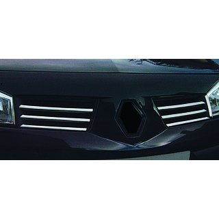 Chrom Kühlergrill Abdeckungen (Modell 2004-2006, 6 Stück, Edelstahl) Renault Megane II 2004-2009 Foto 4