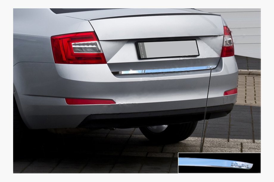 Skoda Octavia III A7 2013-2019 Kofferraumleiste Edelstahl OmsaLine - Italienischer Edelstahl Image
