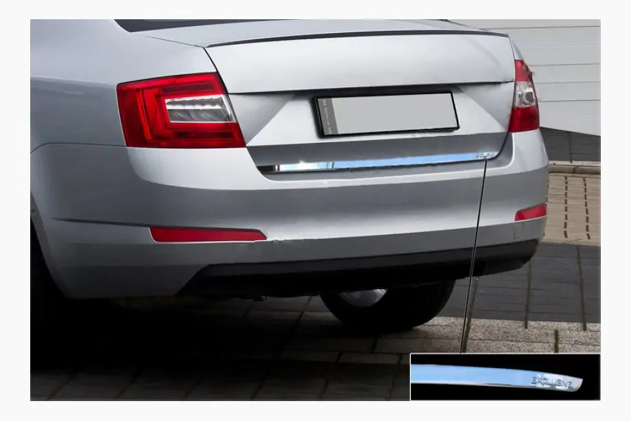 Skoda Octavia III A7 2013-2019 Kofferraumleiste Edelstahl Foto 1