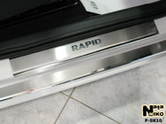 Skoda Rapid 2012-2019 Einstiegsleisten Abdeckungen Nataniko (8 Stk, Edelstahl) Premium - 3M Klebeband, 0.8 mm Foto 2