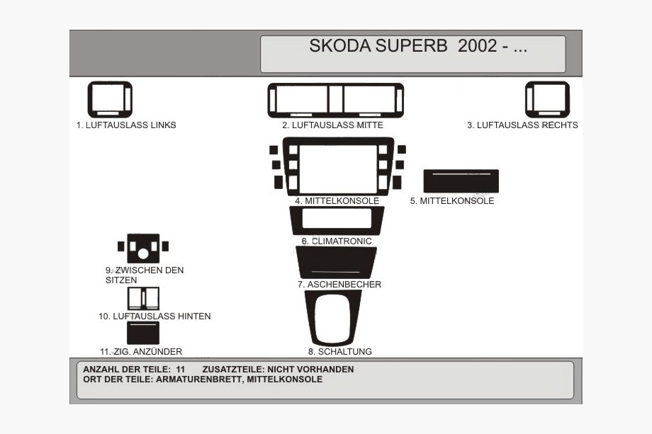 Skoda Superb 2001-2009 Auto Dekor Hartman (Variante Nr.2) Image