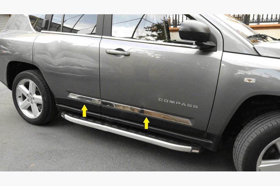 Jeep Compass 2006-2016 Türleisten Titiz Edelstahl Image