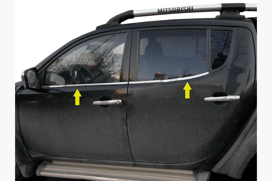 Fiat Fullback 2016- Fensterzierleisten unten Edelstahl Image