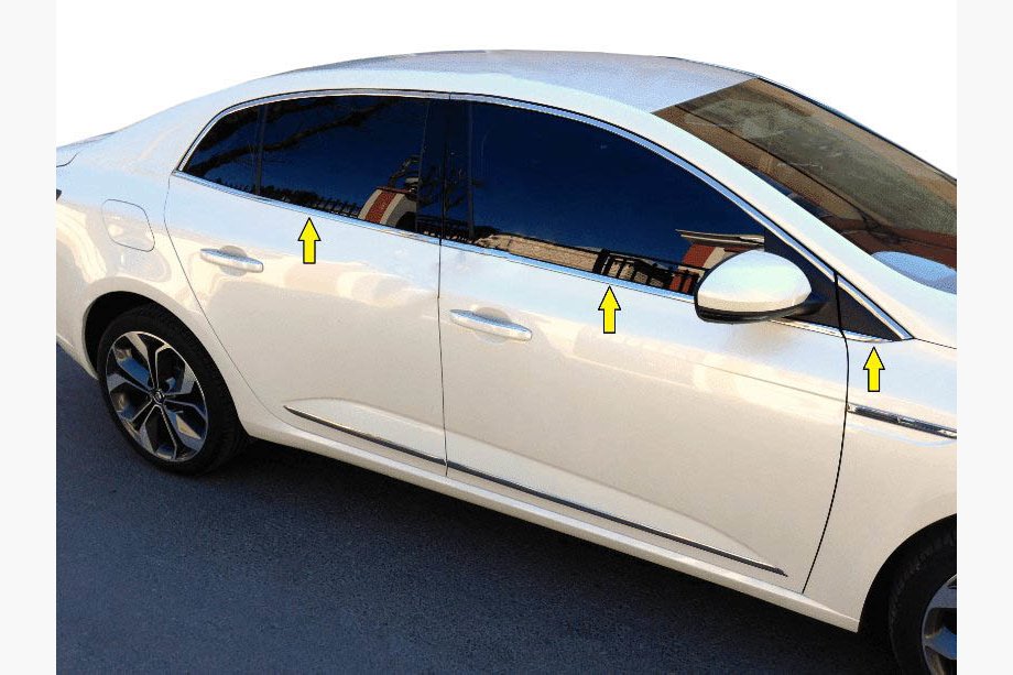 Renault Megane IV 2016-2025 Fensterzierleisten unten Edelstahl 6-tlg Sedan Image