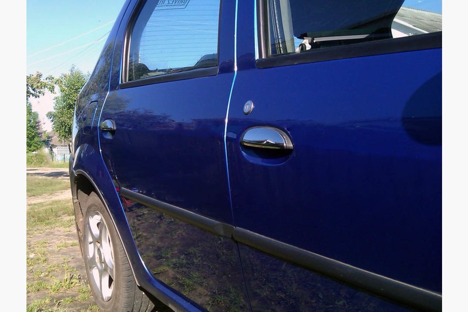 Renault Logan I 2005-2008 Chrom Türgriffblenden (4 Stück, Edelstahl) Carmos - Türkischer Edelstahl Image