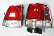 Toyota Land Cruiser 200 2007-2021 Chrom Rückleuchten Abdeckungen (2008-2012, 4-teilig, Kunststoff) Foto 1