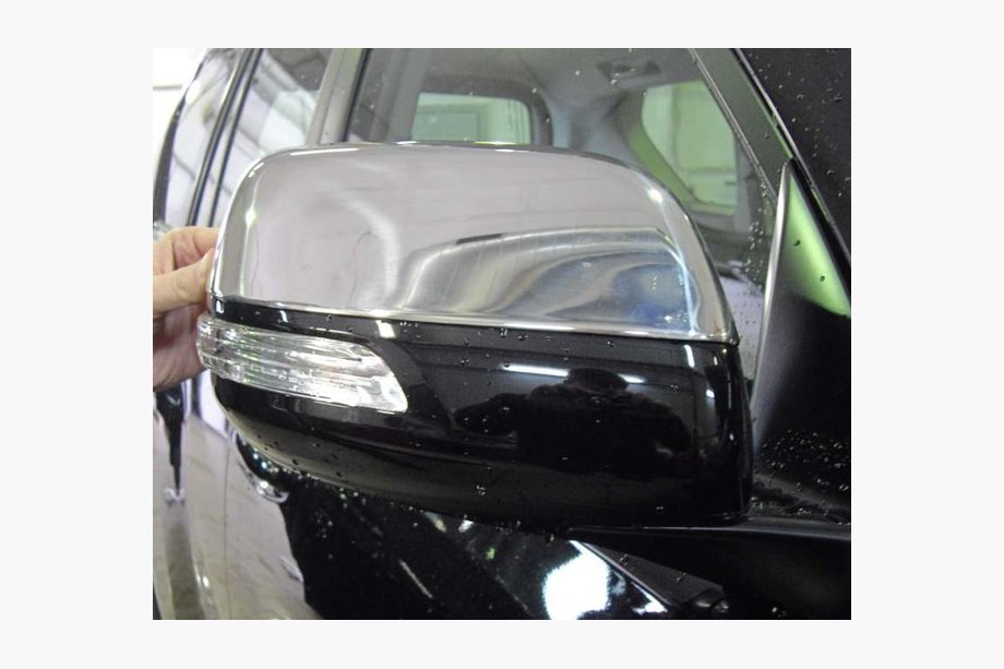 Toyota Land Cruiser Prado 150 2009-2023 Spiegelabdeckungen (2 Stk., Edelstahl) OmsaLine - Italienischer Edelstahl Foto 2