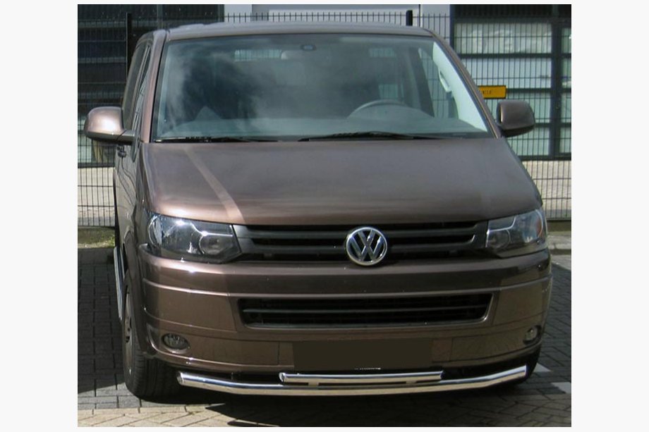 Volkswagen T5 2010-2015 Vordere Doppelstoßstange 60/48mm (Edelstahl) 60 x 42 mm Image