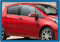 Toyota Yaris 2010-2020 Fensterzierleisten Edelstahl (4 Stk.) Foto 3
