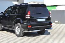 Toyota Land Cruiser Prado 120 2002-2009 Hintere Eckschutzrohre AK003 (2 Stk., Edelstahl) Foto 8