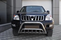 Toyota Land Cruiser Prado 120 2002-2009 Frontbügel niedrig WT002 (Edelstahl) Foto 2