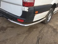 Mercedes Sprinter W906 2006–2018 Seitliche Rohre hinter dem Hinterrad, eckig (2 Stk, Edelstahl) Langversion Foto 3