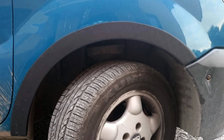 Renault Kangoo 1998-2008 Radlaufverbreiterungen (4 Stk, schwarz) Metall Foto 1