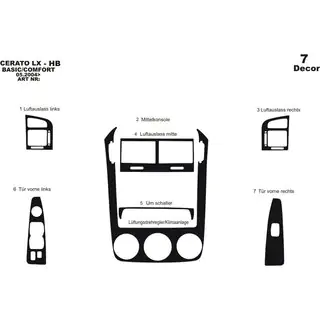 Armaturenbrett Abdeckung 2004-2006 (HB) Kia Cerato 1 2004-2009 Foto 3