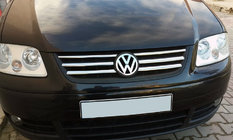 Volkswagen Caddy 2004-2010 Chrom Kühlergrill Blenden Life (6 Stk, Edelstahl) Foto 1