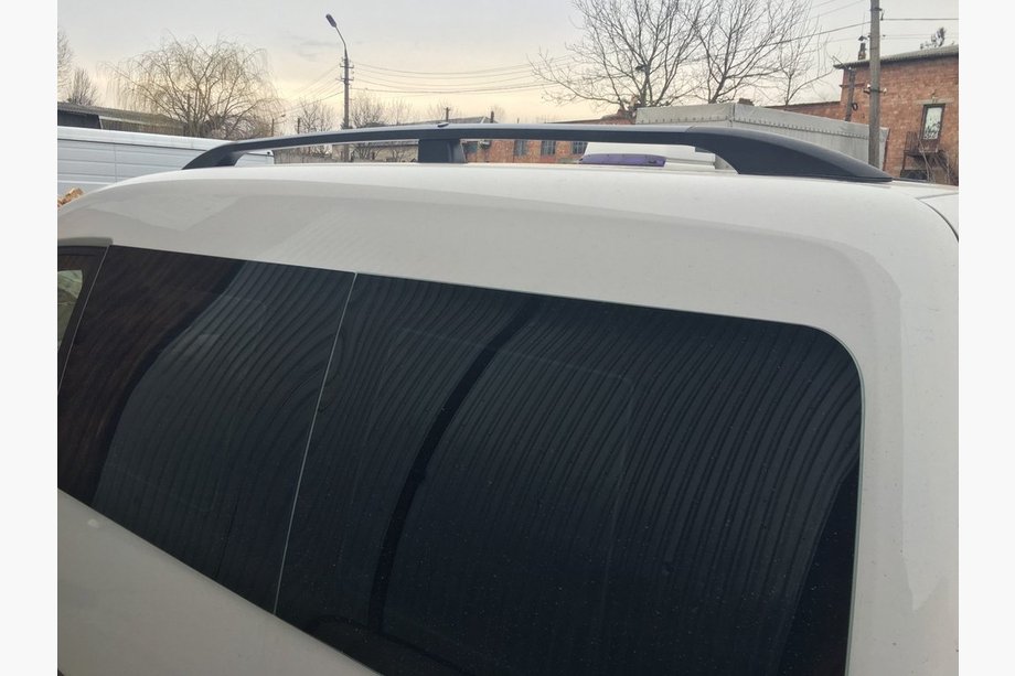 Volkswagen Caddy 2015-2020 Dachreling Schwarz Maxi Basis, Kunststofffüße Foto 3