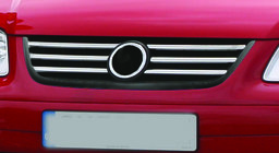 Volkswagen Caddy 2004-2010 Chrom Kühlergrill Blenden Life (6 Stk, Edelstahl) Foto 3