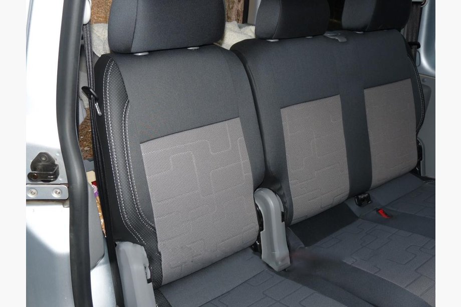 Volkswagen Caddy 2010-2015 Autositzbezüge (Kunstleder↗Stoff, Premium) Vordersitze (1+1) Image