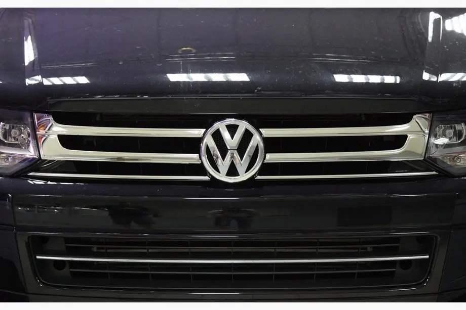 Volkswagen T5 2010-2015 Chrom Kühlergrill Blenden (Omsa, 4 Stk, Edelstahl) Image
