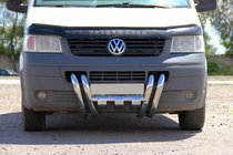 Volkswagen T5 Transporter 2003-2010 Frontbügel ST006-15 mit Nüstern (Edelstahl) Foto 1
