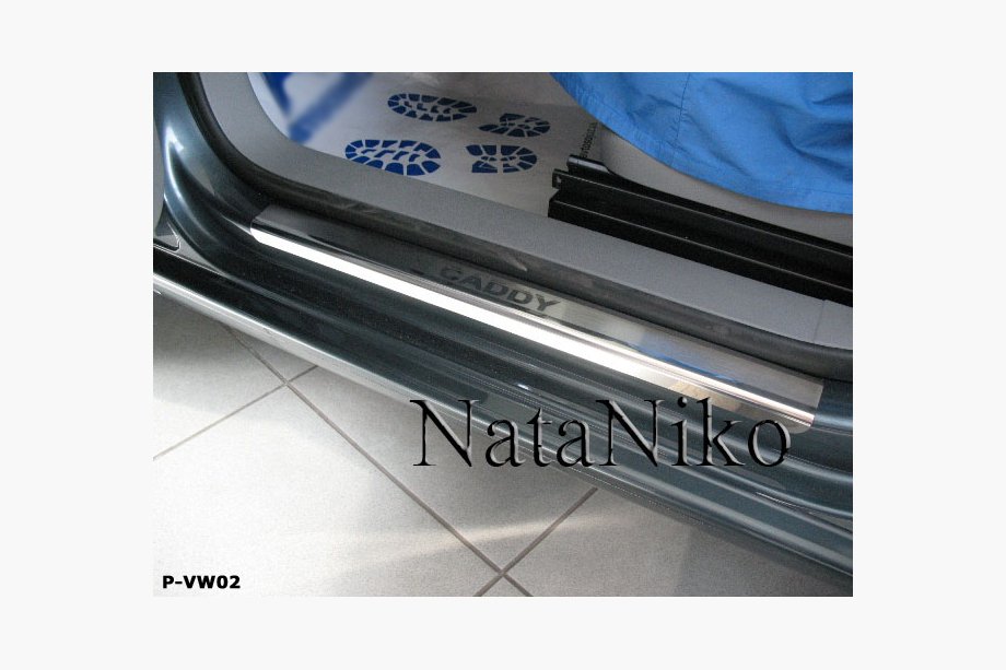 Volkswagen Caddy 2010-2015 Einstiegsleisten Abdeckungen Natanika Standard (4 Stk, Edelstahl) Foto 3
