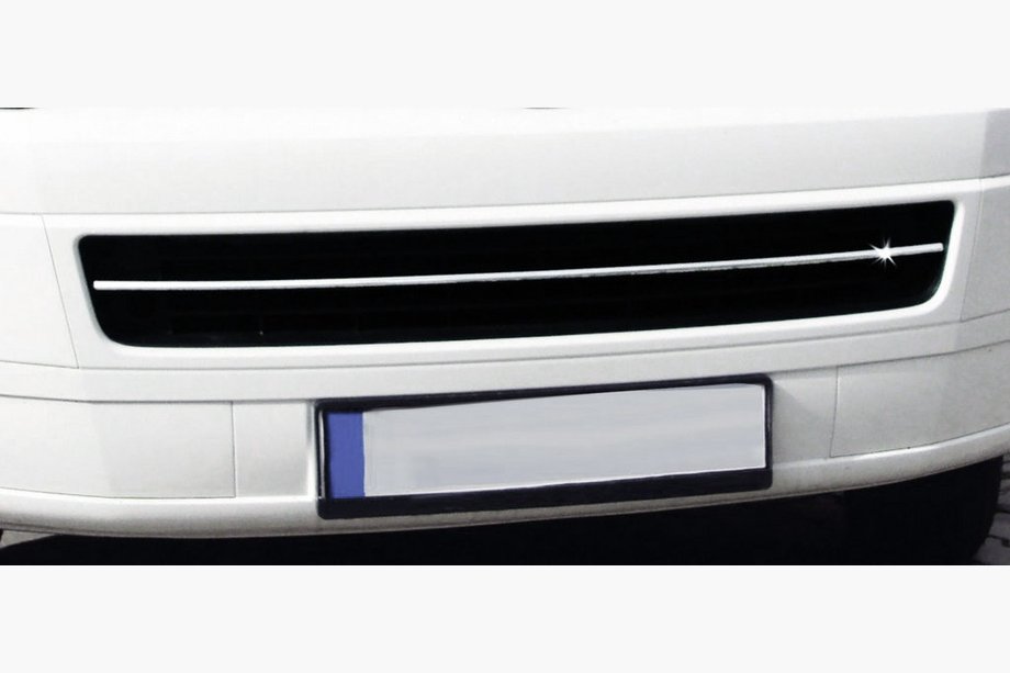 Volkswagen T5 Multivan 2003–2010 Abdeckung für unteren Kühlergrill (Edelstahl) Carmos - Türkischer Edelstahl Foto 3