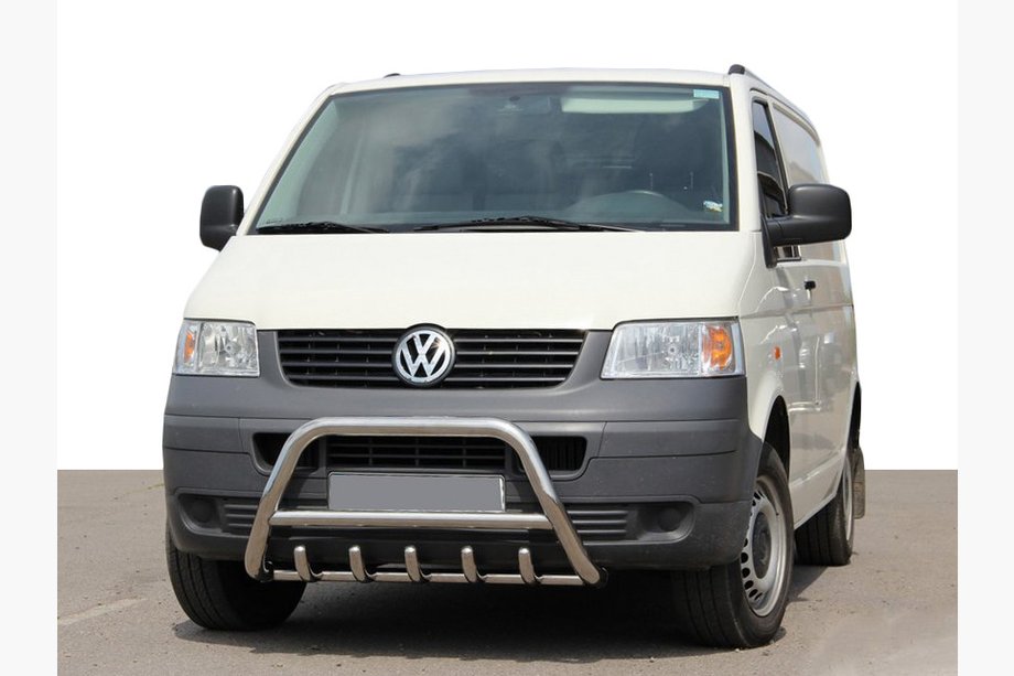 Volkswagen T5 Transporter 2003-2010 Frontbügel WT003 (Edelstahl) 60mm, mit Schriftzug Foto 2