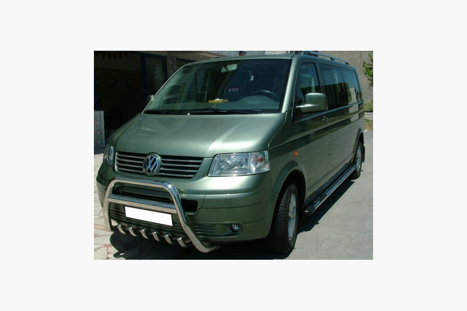 Volkswagen T5 Transporter 2003-2010 Frontbügel WT003 (Edelstahl) 60mm, mit Schriftzug Foto 4