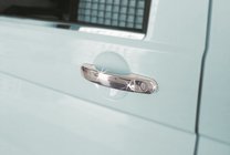 Volkswagen T5 Caravelle 2004-2010 Edelstahl Türgriffblenden 3 Stück. Carmos - türkischer Stahl Foto 1
