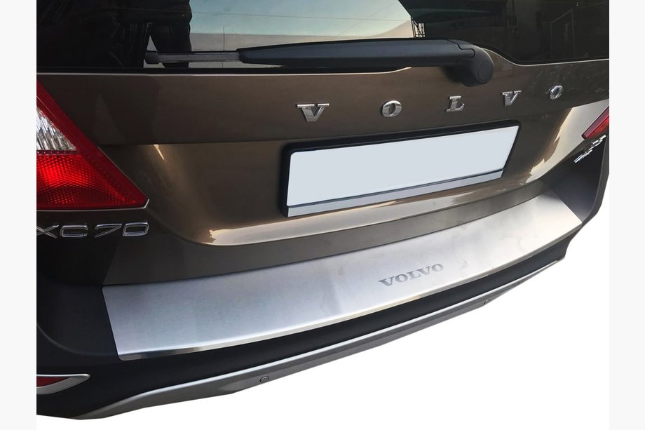 Volvo XC70 2007-2013 Heckstoßstangenschutz mit Kante Nataniko (Edelstahl) Image