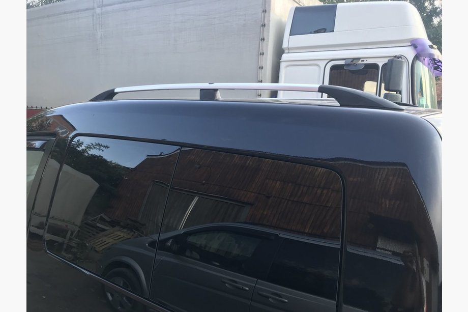 Volkswagen Caddy 2004-2010 Dachreling Chrom Maxi, Kunststoff-Fuesse Image