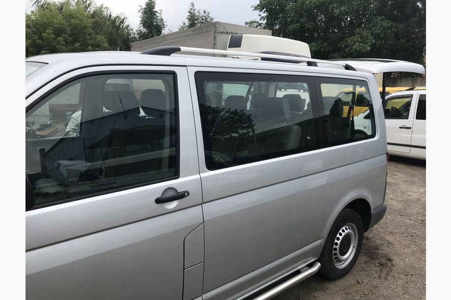 Volkswagen T5 Caravelle 2004-2010 Dachreling Chrom Lange Basis, Kunststofffüße Image