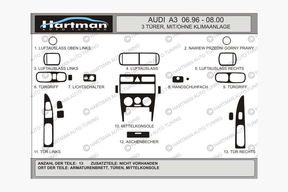 Audi A3 1996-2003 Angebot! Armaturenbrett Blenden in Carbon-Optik (1996-2000) Foto 1