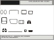 Honda Civic 1995-2001 ANGEBOT! Armaturenbrett Blenden in Holzoptik Foto 1