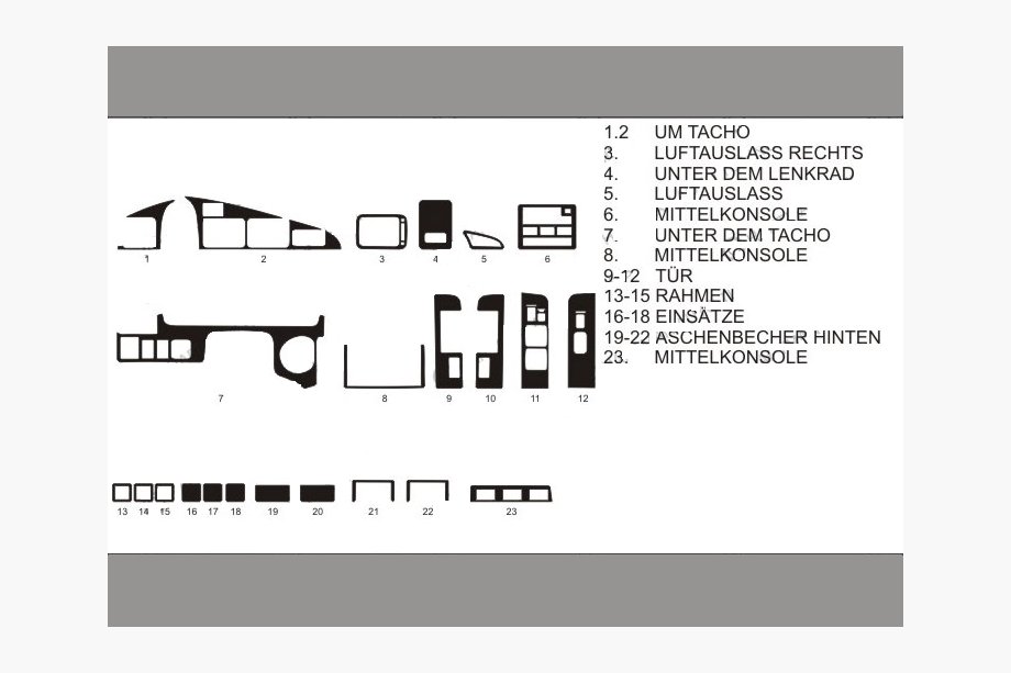 Toyota Land Cruiser 80 1990-1997 Angebot! Armaturenbrett Blenden (Carbon-Optik) Image