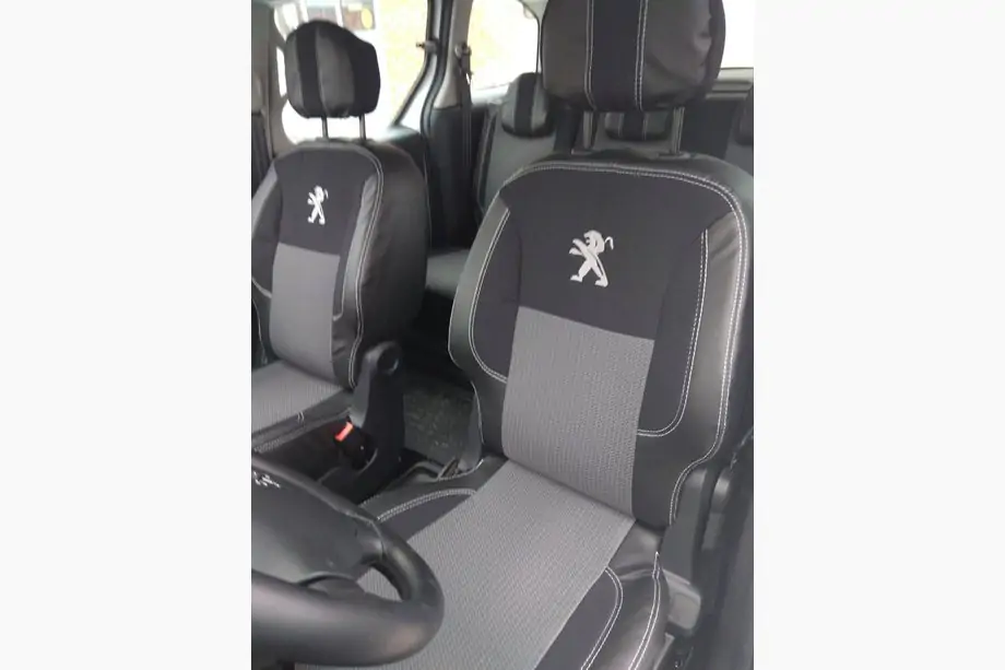 Peugeot Partner Tepee 2008-2018 Autositzbezüge (Kunstleder+Stoff, Premium) Image