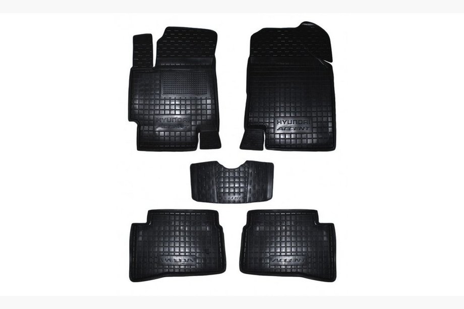Hyundai Accent 2006-2010 Gummimatten mit Rand (Autogumm) Image