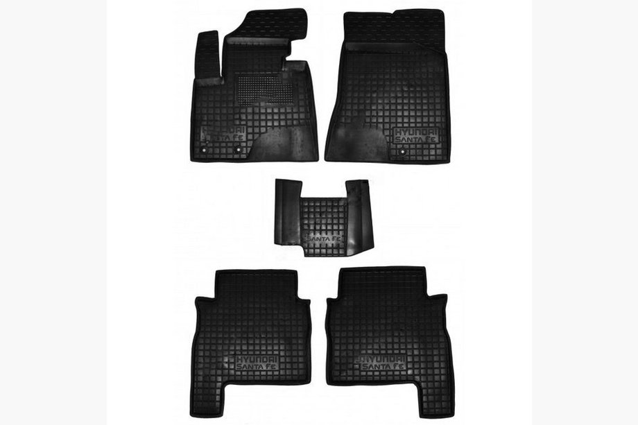 Hyundai Santa Fe 2 2006-2012 Gummimatten mit Rand 2010-2012 (Autogumm) Image