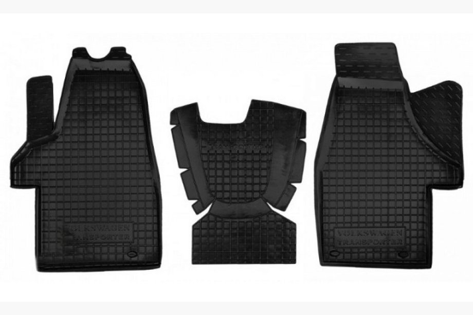 Volkswagen T5 2010-2015 Gummimatten mit Rand Transporter vorne 1+1 (Autogumm) Image