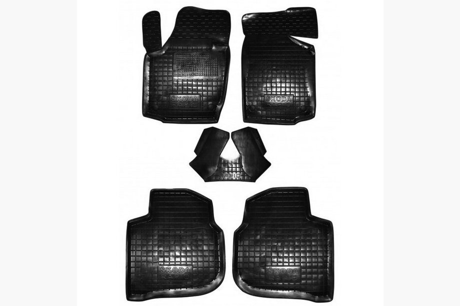 Skoda Rapid 2012-2019 Gummimatten mit Rand (Autogumm) Image