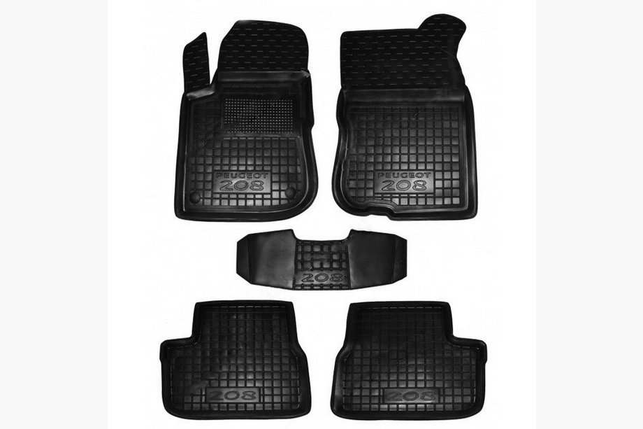 Peugeot 208 2012-2019 Gummimatten mit Rand (Autogumm) Image