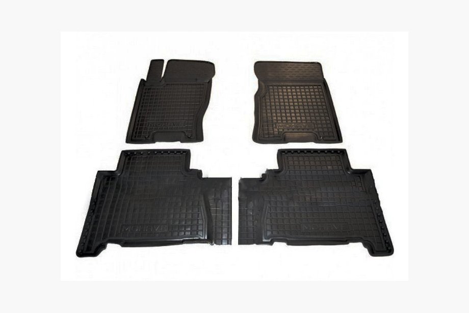 Kia Mohave 2008-2016 Gummimatten mit Rand 5-Sitzer (Autogumm) Image