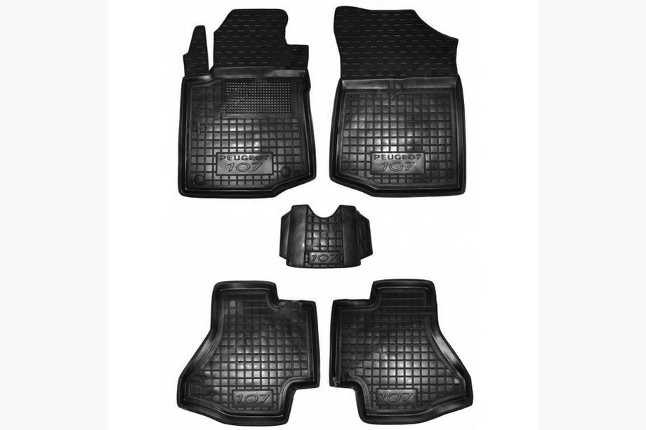 Peugeot 107 2005-2014 Gummimatten mit Rand (Autogumm) Image